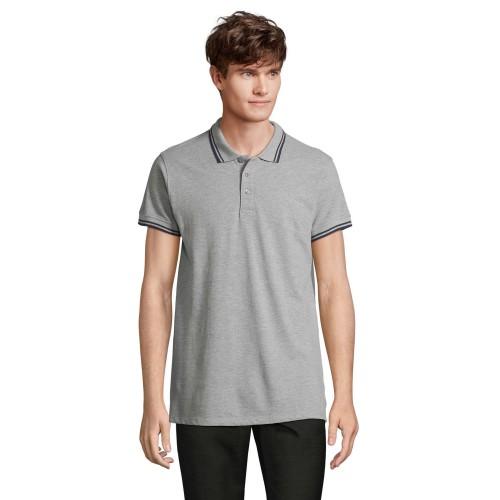 SOLS Mens Pasadena Melange Polo Shirt