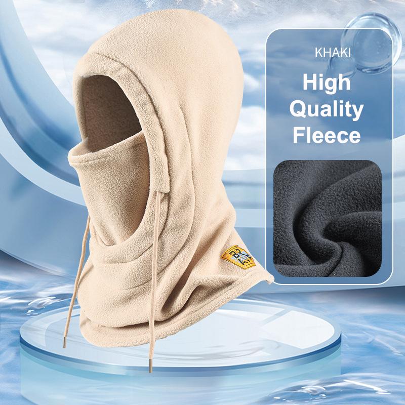 Winter Plüsch Wintermütze - Elastischer Kordelzugverschluss Leicht und warm für Radfahren, Skifahren, Outdoor-Aktivitäten Einfarbig