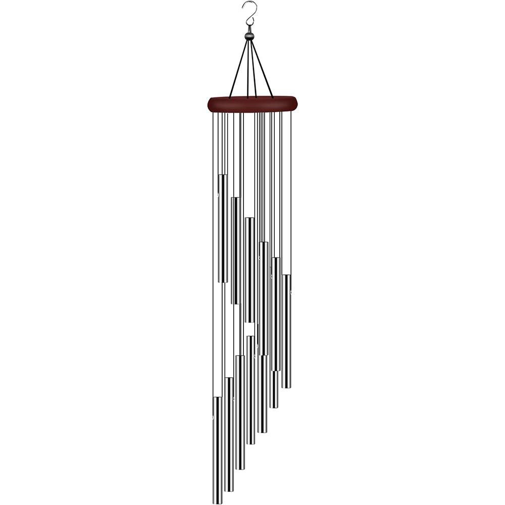 Wunderschönes und beruhigendes musikalisches Windspiel mit 12 Röhren und Glocken – perfekt zur Entspannung und Meditation.