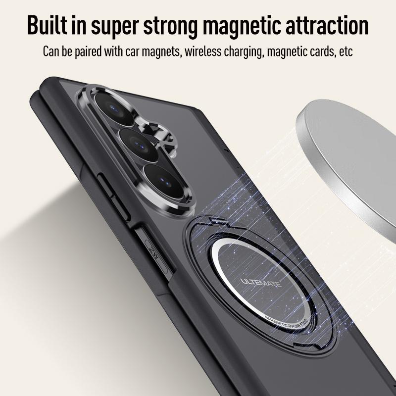 Matný matný kryt pro Samsung Galaxy Z Fold8 Ultra/Fold 8 Ultra/360° otočný magnetický držák Řemínek na ruku S krytem na skleněnou obrazovku