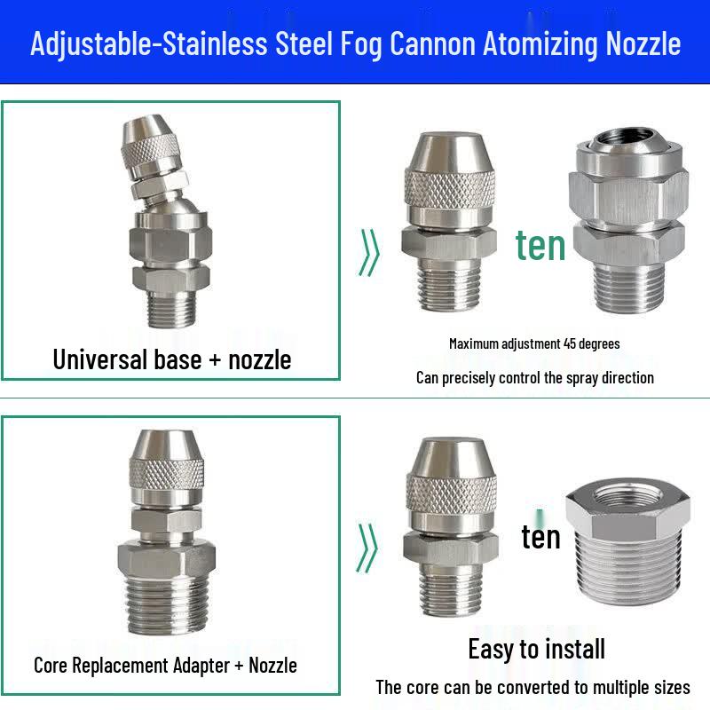 Ugello nebulizzatore regolabile in acciaio inossidabile 304 Wencheng