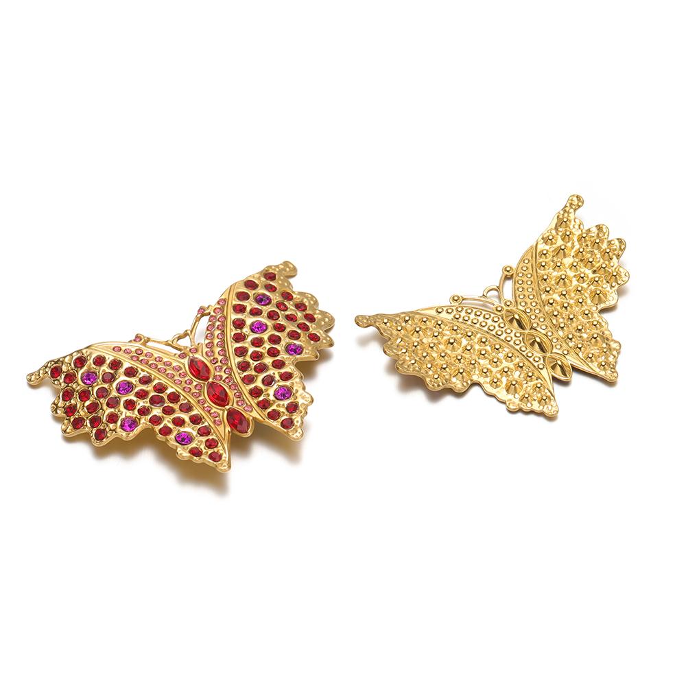 

2Pcs Stainless Steel Cubic Zircon Butterfly Charms DIY Jewelry Necklace Bracelet Pendants Findings Earrings Making Accessories