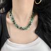 12Mm Aquatic Agate Quartzite Stone Bracelet Necklace