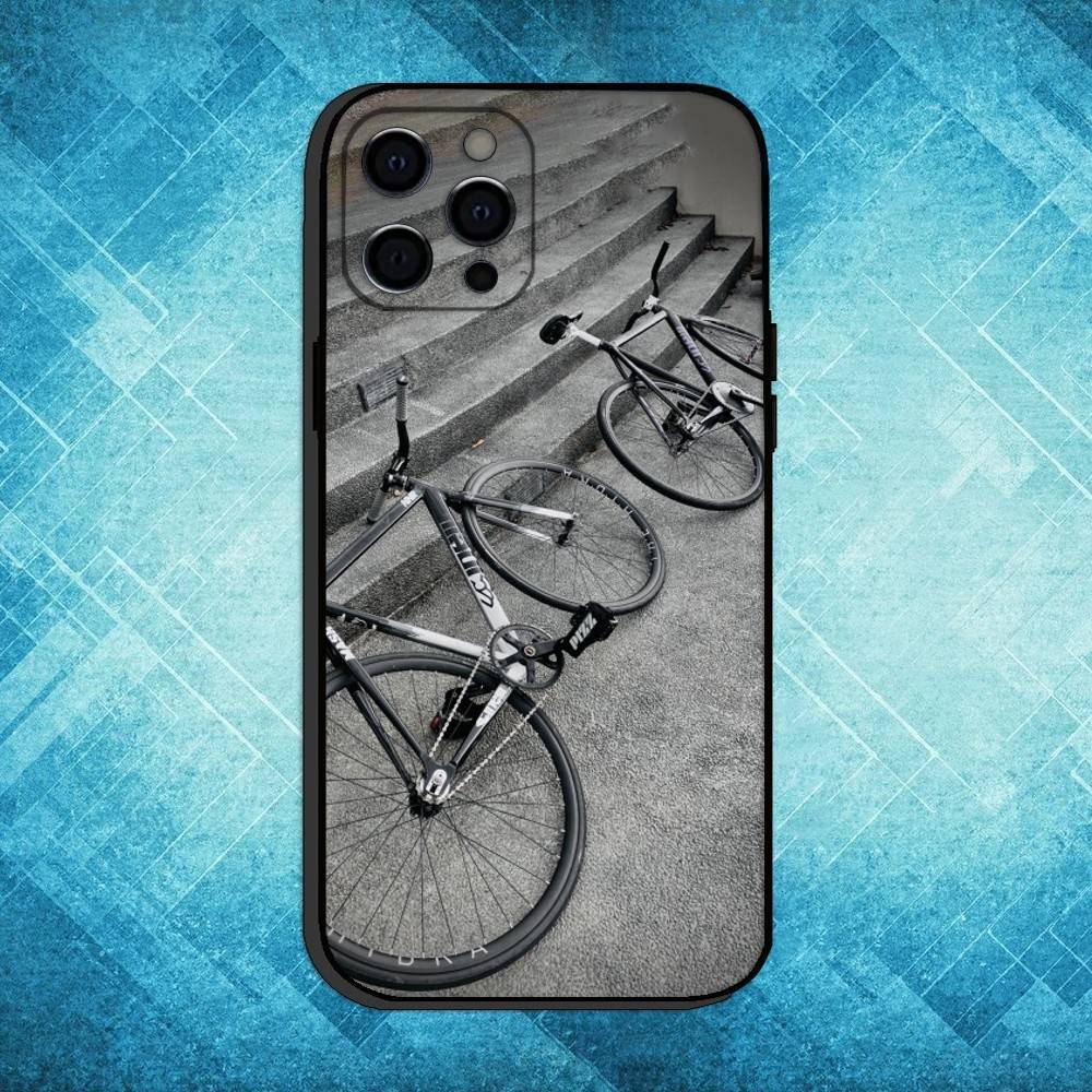 

Fixie Bike Sports Phone Case For iPhone17,16,15,14,13,12,11 Plus,Pro Max Soft Black Cover iPhone12PRO