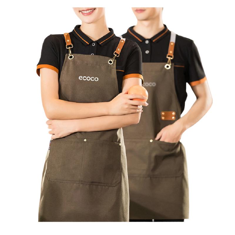 Apron Home Kitchen Cooking Food Waterproof and Oil-proof Work Clothes Women Work Dust and Dirt