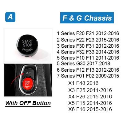 Carbon Fiber Engine Start Button Sticker for BMW 3 Series 5 Series X1 X3 X5 X6 2004-2024