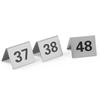 Information Plate Table Number 37-48 Stainless Steel Set of 12pcs. - Hendi 663875
