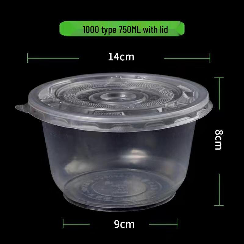 Durable Clear Disposable Plastic Bowl - High Temp Resistant, Perfect for Home & Commercial Use, No Lid Required