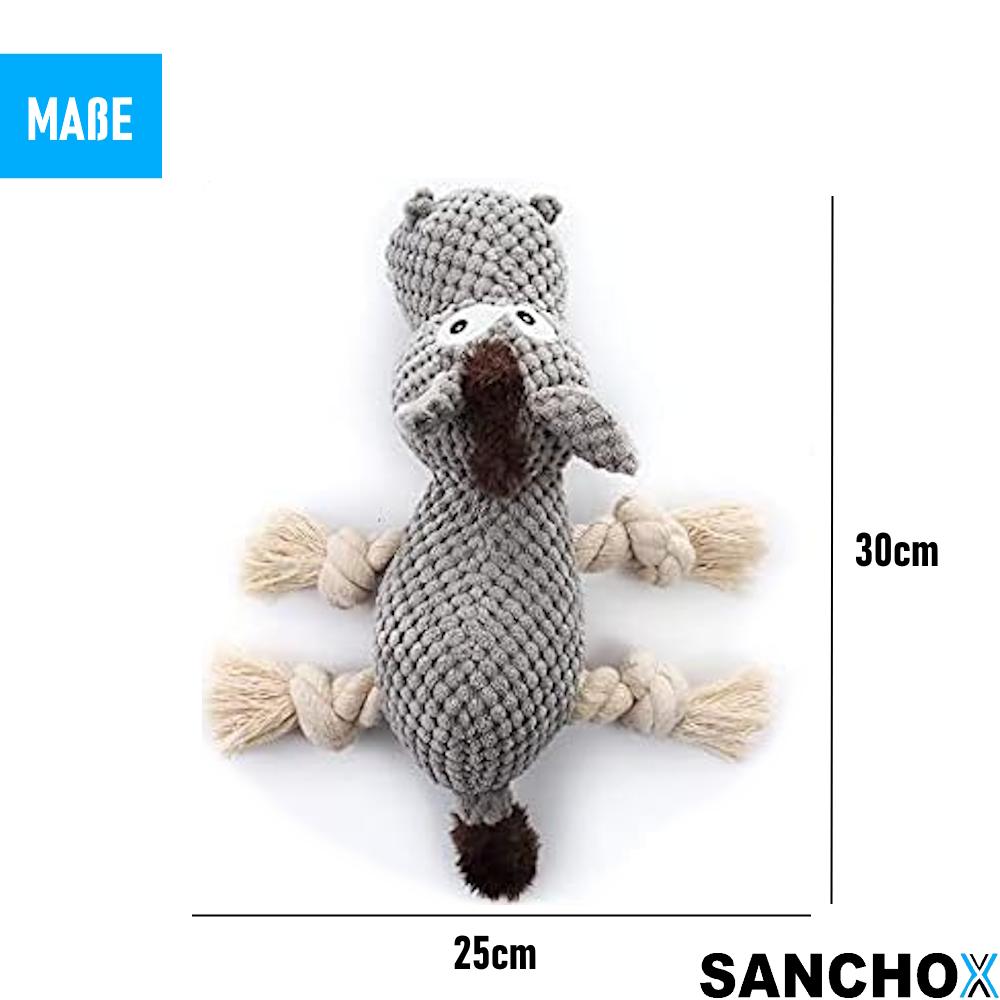 SANCHOX Plush Dog Toy Donkey Toy Stuffed Animal Cuddly Toy with Ropes