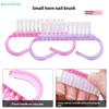 Translucent Cleaning Nail Horn Brush Plastic Soft Nail Cleaning Brush Manicure Pedicure Scrubbing Tool Finger Care