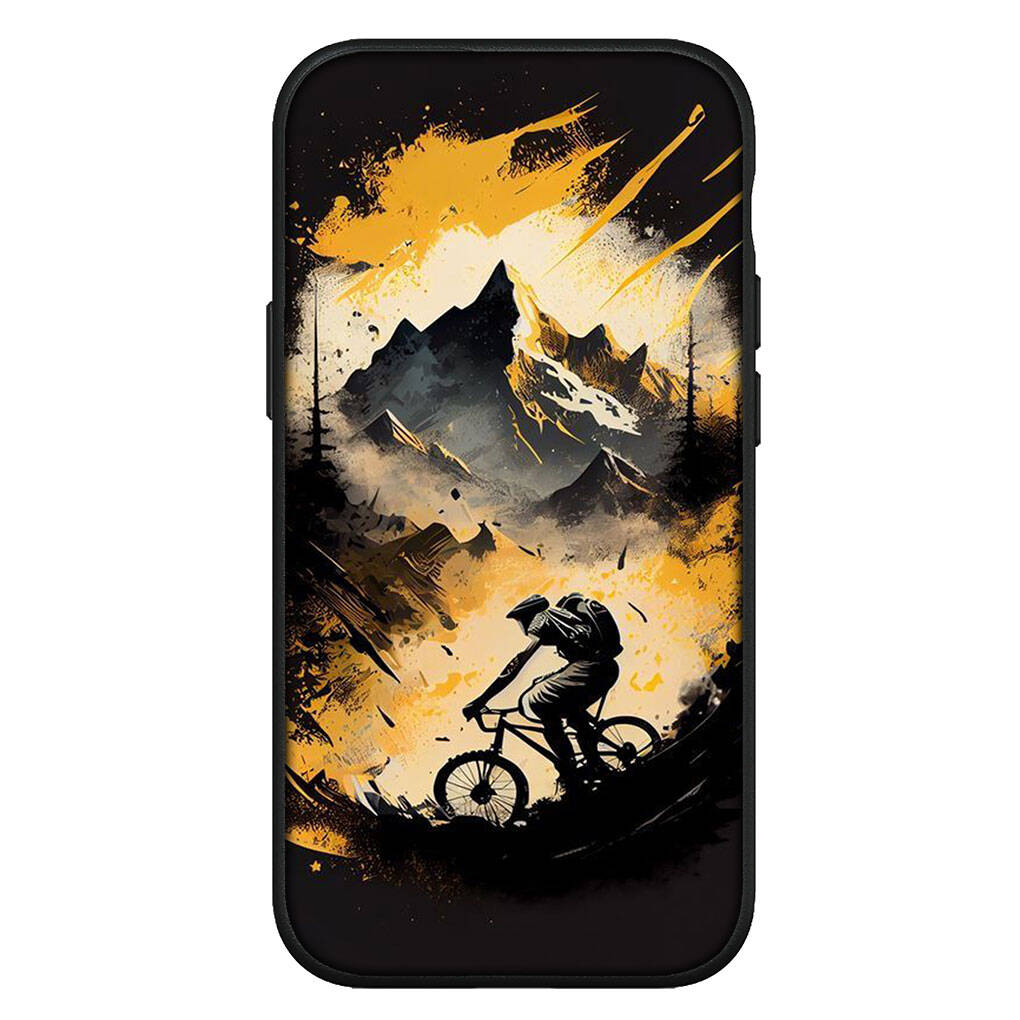 for Samsung Galaxy S25 S24 S23 iPhone 17 16 15 Xiaomi Redmi Note 14 13 12 11 Plus Pro Max Phone Case Art Wallpaper Mountain Bike Cycling OPPO Huawei