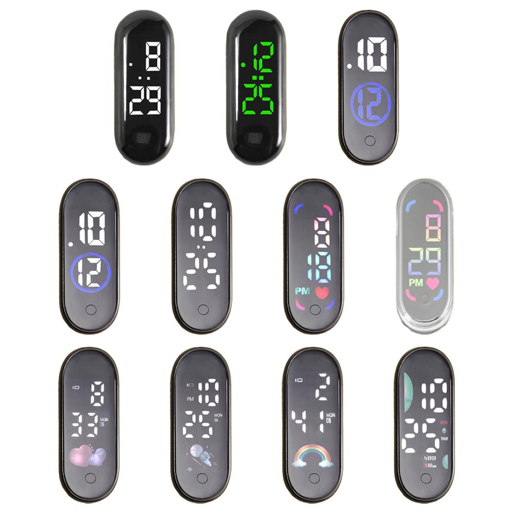 Waterproof Luminous Motorcycle Digital Clock Stickable Dashboard Car Time Display with Adhesive for Motorbike Scooter Accessorie