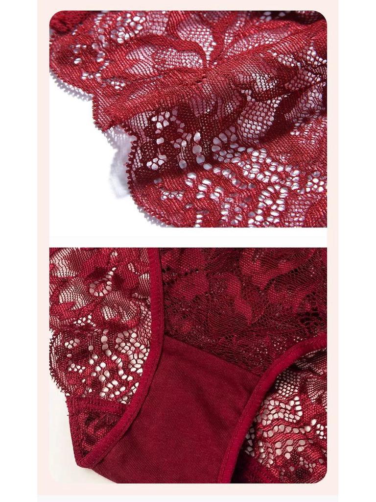 European & American Breathable Pure Desire Sexy Bow Hollow Out Comfortable Summer Panties