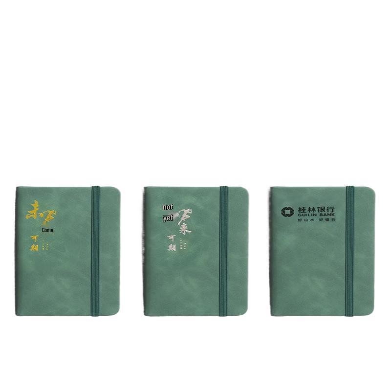 A7 Mini Pocket Notebook with Thick Leather Cover - Retro and Simple Design