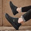 Fashion Men's Leather Casual Sneakers Handmade Breathable Shoes Soft Low-top Working Shoes
