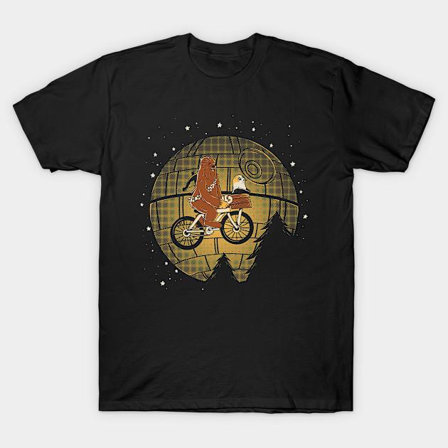 Men Black Print T-shirt Chewbacca No-Cut Transfer Paper Print Cotton Tshirt L чёрный