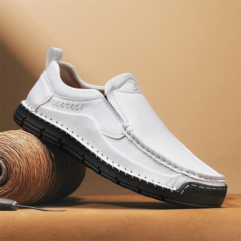 High Quality Men's Casual Leather Soft Bottom Shoes Comfy Big Size 39-48 Business Classic Business Shoes Flat Designer Loafers