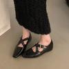 2025 Women's Fashion Flat Shoes Autumn New Round Head Shallow Hollowing Breathable Slip-on Shoes