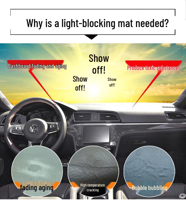 Tapis Pare-Soleil Antireflet, Isolant Thermique, Antidérapant pour Tableau de Bord GAC Trumpchi GS3 / GS8 / GM8