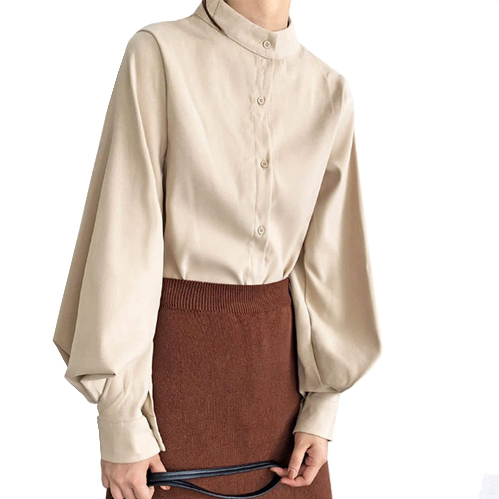 

Blouse for Silky Long Tops for Everyday Office Body Loose Large Shirt for 40s [SISOFTLY] Women, Shirt, Plain, Sleeve, Stylish, Slimming, Women, бежевий