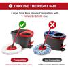 4er Pack Moppköpfe Ersatz für O-Ceda Easy Wrin Spin System, Mikrofaser Nachfüllungen, Leicht zu reinigender Mopp Ersatzkopf