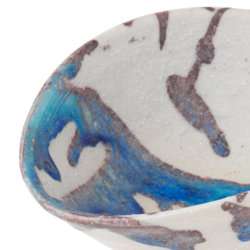 Marui Seito Shigaraki Ware Hechimon Small Diameter Glacier Bowl, Bowl, 14cm, Blue, MR-3-4229