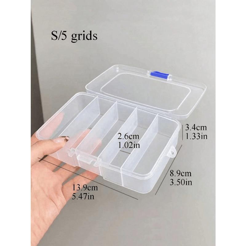 1pc Hair Clip Storage Case, 5 Compartments Box For Hairpins, Makeup Hair Tie, Bobby Pins And Other Hair Accessories