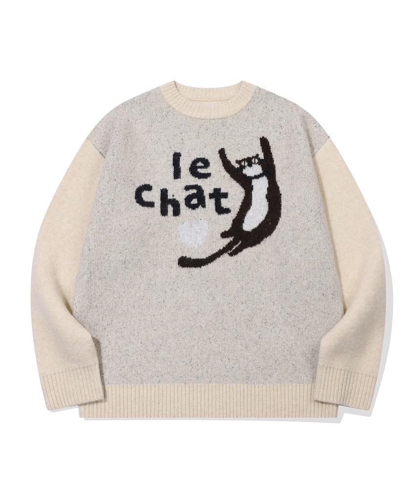 CPGN STUDIO Le Chat Pullover Knit Cream