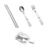 Camping Utensil Set with Case Folding Tableware Spoon Fork Chopsticks Kit for Outdoor Camping Picnic