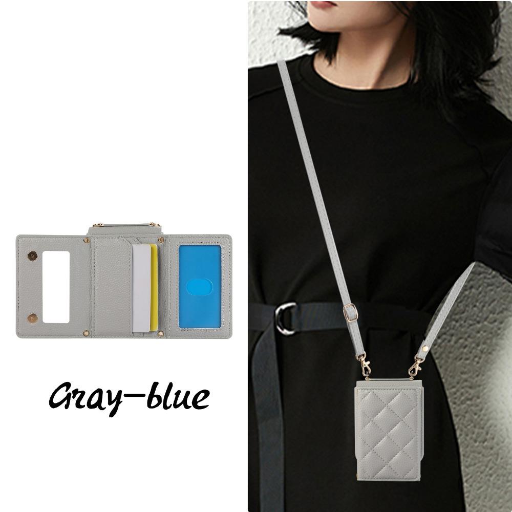 Mirror Wallet with Card Holder Phone Case for Samsung Galaxy Z Flip 6 5 4 3 Flip6 Flip5 Flip4 Flip3 Crossbody PU Leather Cover