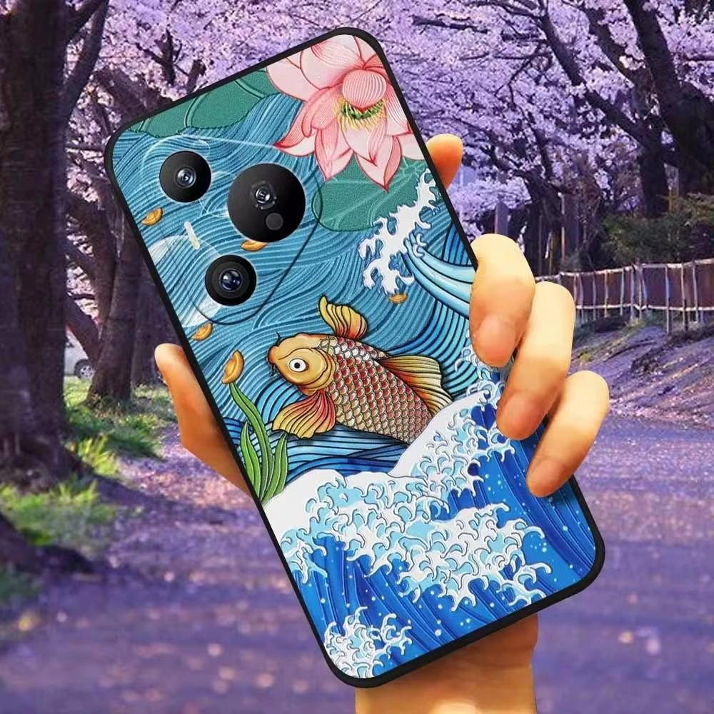 For Moto Edge 50 Pro / 50 Fusion / 50 Ultra Case 3D Flower Relief Silicone Emboss Covers For Motorola Moto Edge 50 Fusion Cases