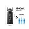 SANTECO Vacuum Insulated Water Bottle, Large Capacity, 1900ml, Keeps Drinks Cold or Hot, Includes Straw, Compatible with Direct Drinking Sports Drinks