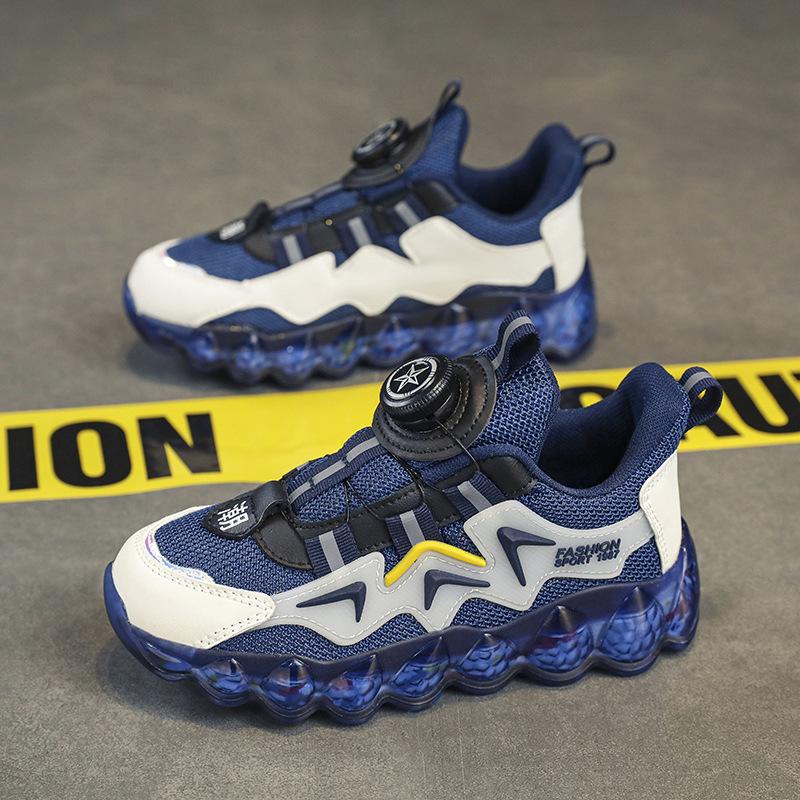 Classmates Boys and Girls Summer Hollow Breathable Mesh Rotating Button Middle School Children Elementary School Casual Sports Shoes