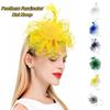 Bride Headdress Feathers Fascinator Hat Hoop Hair Clip Bride Headdress  Photography