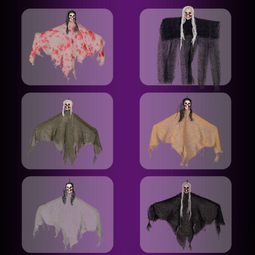 Flying Skull Ghost Pendants Scary Halloween Decoration Party Supply Ghosts Ornaments  Garden