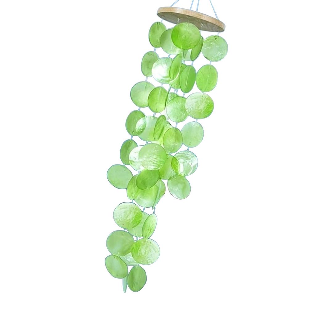 Elegant Colored Capiz Shells Wind Chimes Hanging Pendant for Patio or Garden Decoration Adds Serenity To Any Space