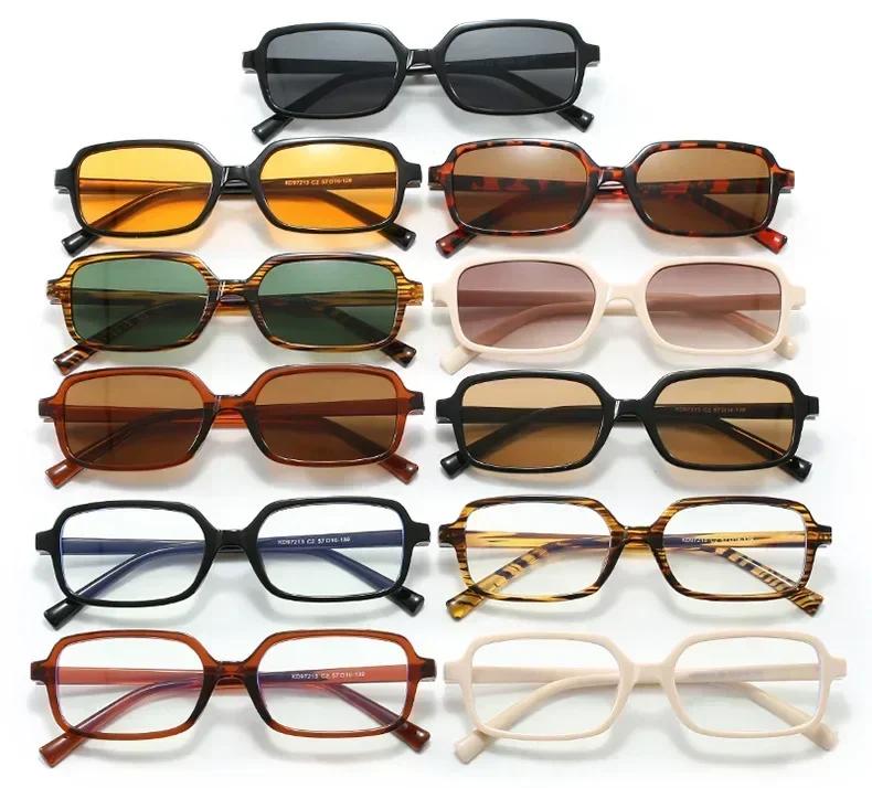 Women'S Simple And Versatile Sunglasses Personalized Street Photography Square Small Frame Uv400 Protection Shades Glasses