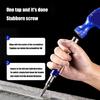 Multipurpose Impact Screwdriver Kit Reversible Head Steel Construction Tool For Various Repair Tasks