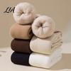 Warm Knit Gaiters for Outdoor Winter Leg Warmers Women, Over The Knee Thigh High Socks, Thickened Velvet Thermal Socks Soft Sleeves, Plush Lined Cold