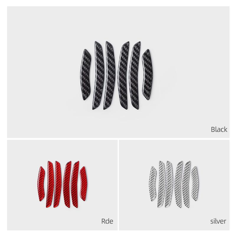 For Tesla Model Y 2019- 2025 Juniper Carbon Fiber Car Body Door Anti-Collision Strips Protect Stickers Decoration Accessories