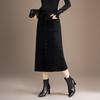 Women's Slimming Wool Knit Midi Skirt: A-Line, Hip-Hugging Winter Fashion 2025