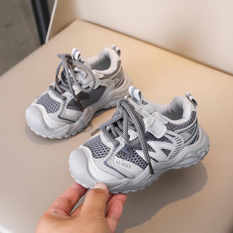Spring Autumn Kids Chunky Sneakers Mesh Breathable Soft Sole Running Shoes For Boys Girls Student Sports Trainers
