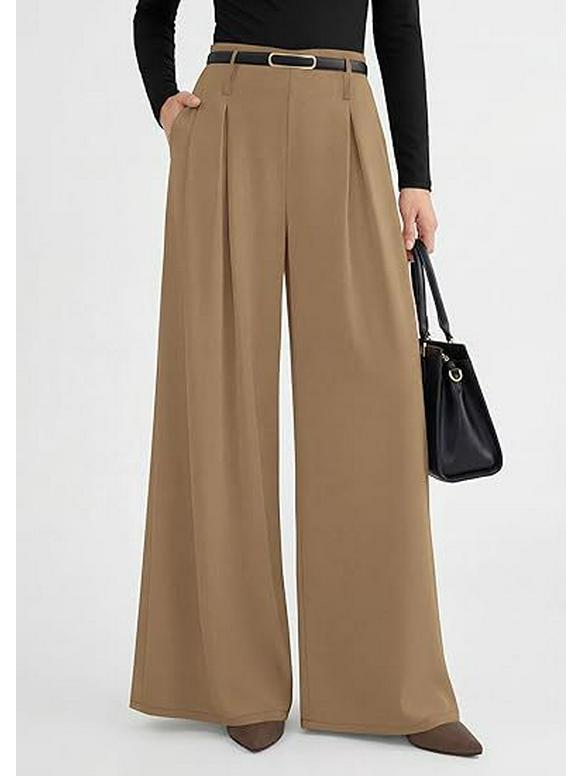 European Casual High-Waisted Wide-Leg Trousers for Women, Slimming and Versatile.