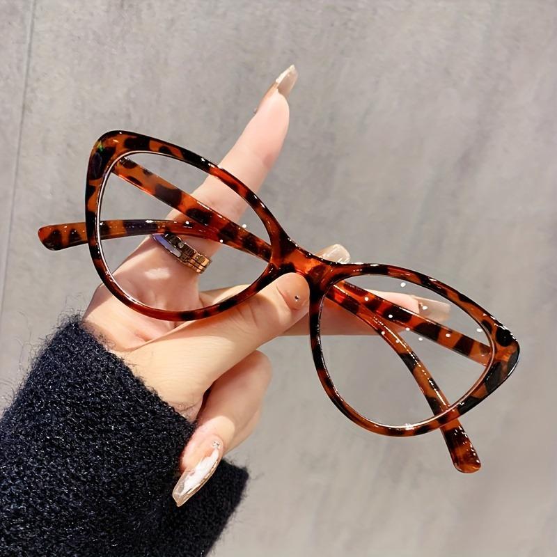 Minimalist Fashion Cat Eye Frame Glasses with Clear Lenses