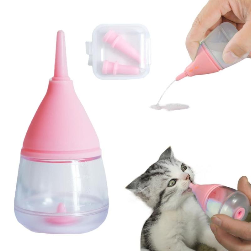 Pet Nursing Bottle with Detachable Lid Newborn Animals Anti-Choking Bottle