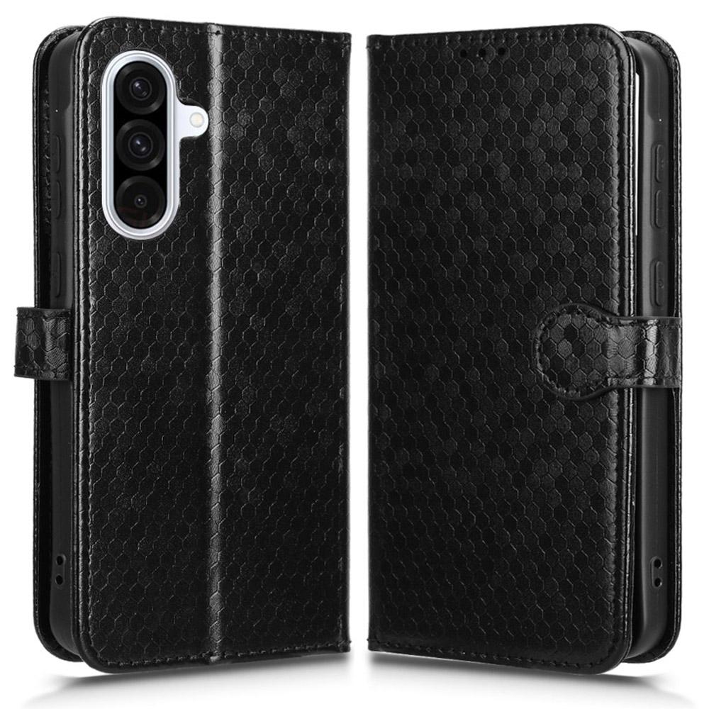 

Чехол-книжка для Samsung Galaxy A36 5G с точечным тиснением, из ПУ кожи Black