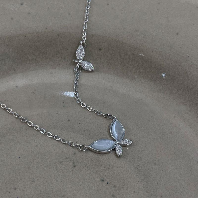 Butterfly Fritillar Necklace Summer Luxury Niche Design Clavicle Chain Women's Simple and Fresh Style