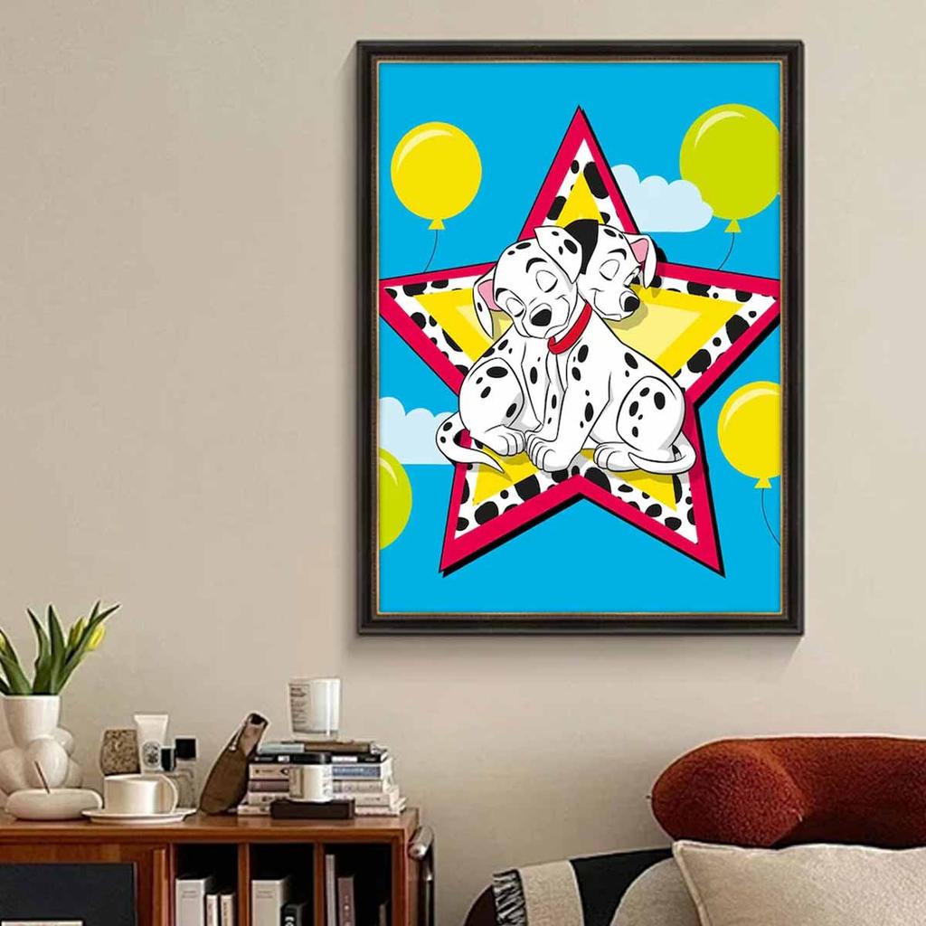 DIY Diamond Painting Snuggling Dalmatians Cross Stitch Kit Mosaic Art Diamond Painting Full Circle Diamond Home Decoration