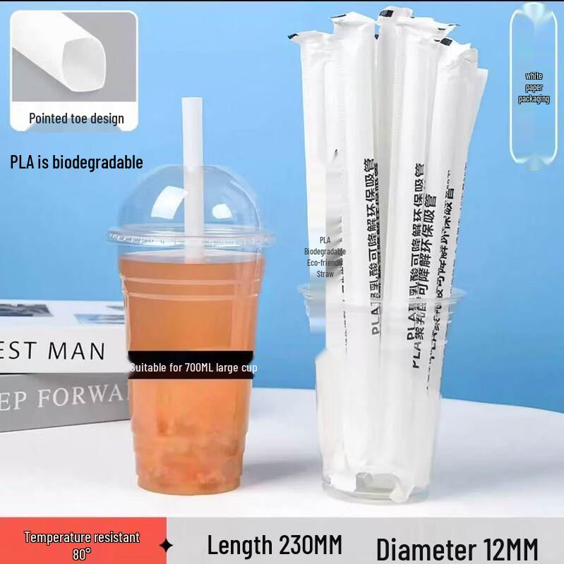 ZISIZ PLA Biodegradable Disposable Straws