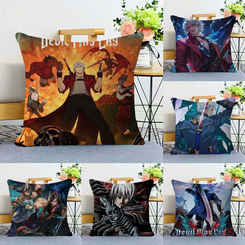 D-Devil May CryS Pillow Case Removable Washable Cushion Cover – All-Season Soft Linen